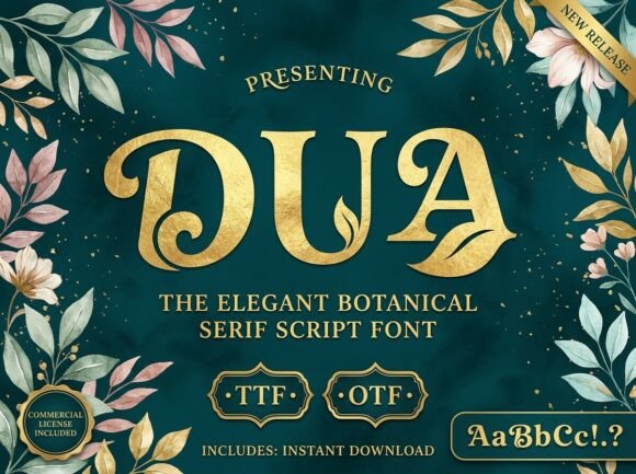Dua: An Organic Script Font for Crafters & Product Makers