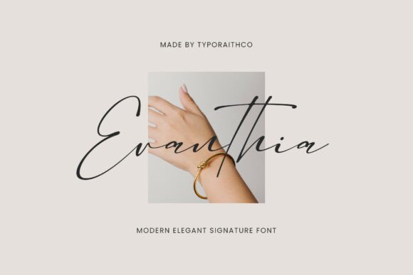 Evanthia: A Signature Font for Scroll-Stopping Marketing