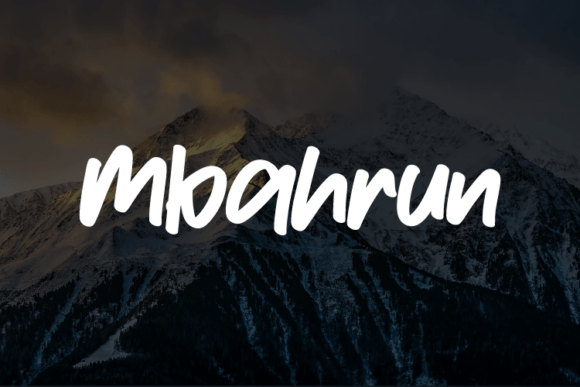 Mbahrun: A Modern Script Font for Crafters and Creators