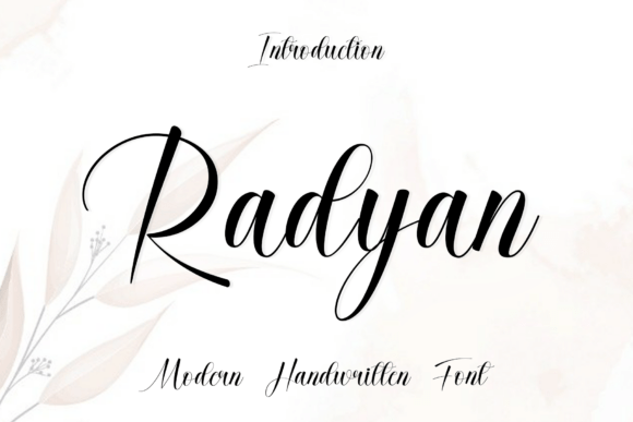 Radyan: The Fluid Script Font for Modern Brand Expression