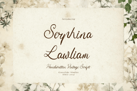 Serphina Lawliam: A Vintage Script for Modern Marketing