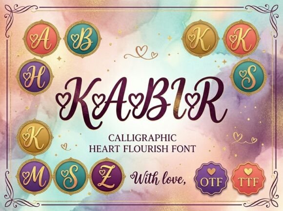 The Kabir Typeface: A Whimsical Calligraphic Font for Editorial Love