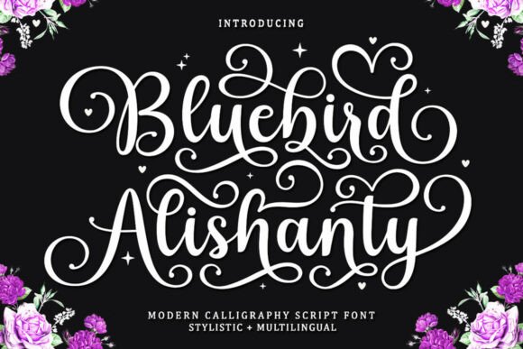 Using Bluebird Alishanty as a Whimsical Branding Font